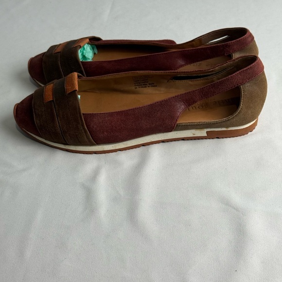 Gentle  Souls  by Kenneth Cole Leather Suede Luca Strap Size 8.5 Dark Maroon - Picture 3 of 14
